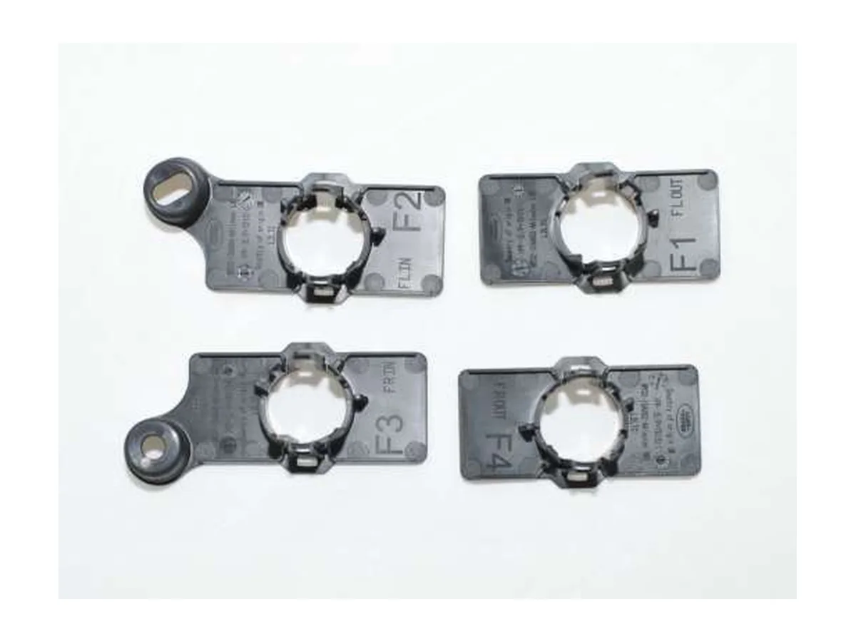 Precision molded automotive mounting bracket set
